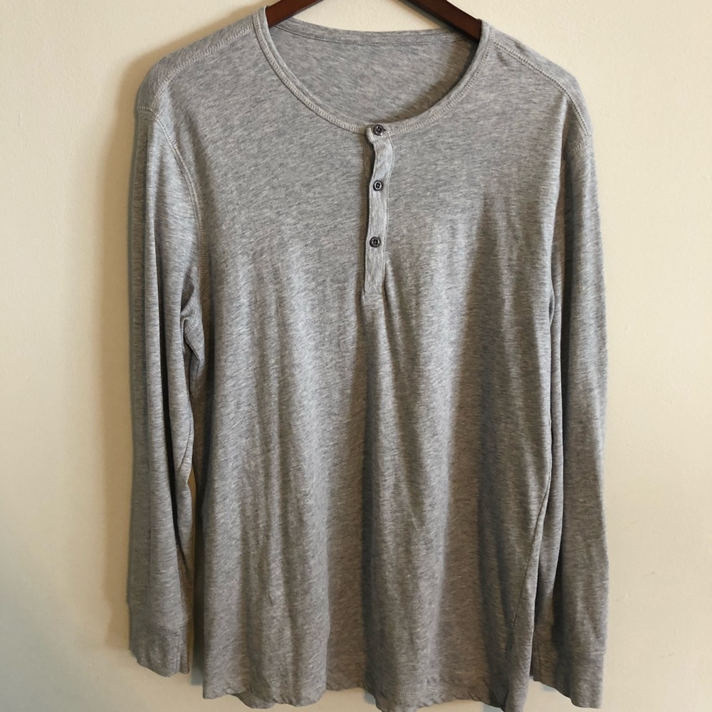 Five Four heather gray longsleeve henley L